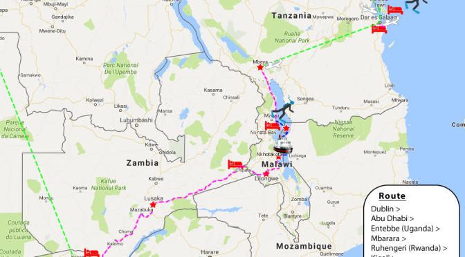 2016 Africa Route Map